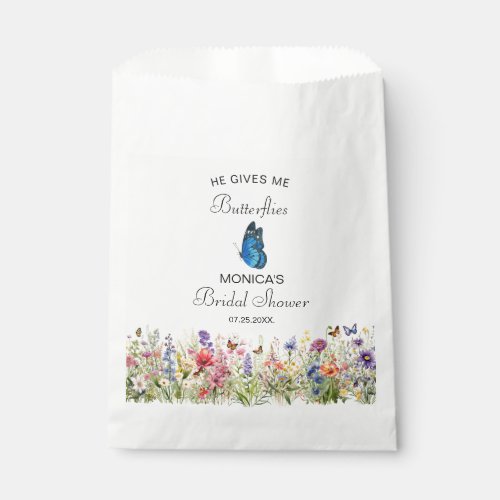 He gives her butterflies Bridal Shower Elegant Favor Bag
