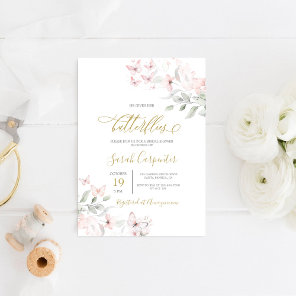 He gives her butterflies bridal shower invitation
