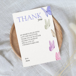 He gives her butterflies  Bridal shower Thank You Card