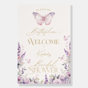 He Gives Her Butterflies Welcome Sign Bridal