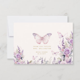 He Gives Her Butterflies Wildflowers Bridal Shower Thank You Card