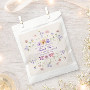 He Gives Me Butterfles Purple Bridal Shower Favor Bag