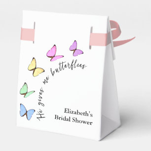 He Gives Me Butterflies Bridal Shower Favor Boxes
