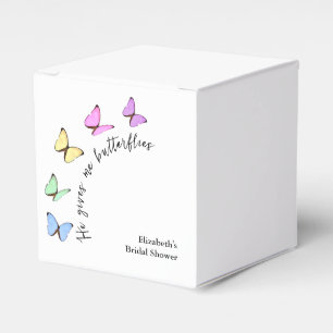 He Gives Me Butterflies Bridal Shower Favor Boxes