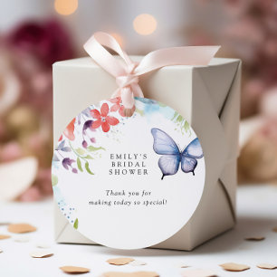 He Gives Me Butterflies Bridal Shower Favor Tags