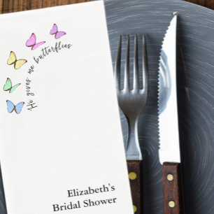He Gives Me Butterflies Bridal Shower Paper Guest Towels