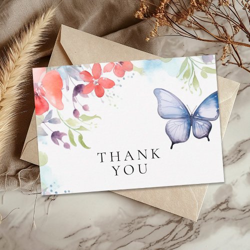 He Gives Me Butterflies Bridal Shower Thank You Card