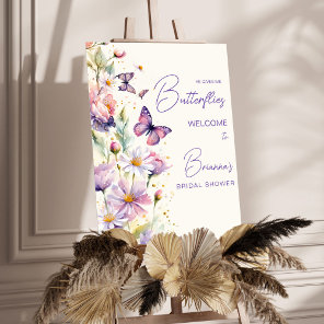 He gives me butterflies bridal shower welcome sign