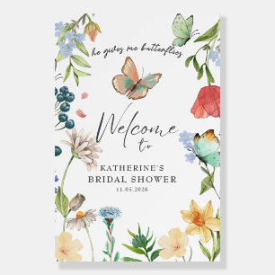 He gives me butterflies Bridal shower Welcome sign