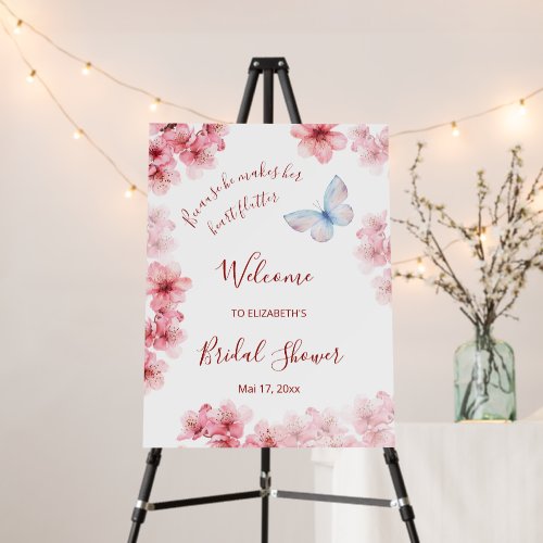 He Gives Me Butterflies Cherry Blossom Bridal Show Foam Board
