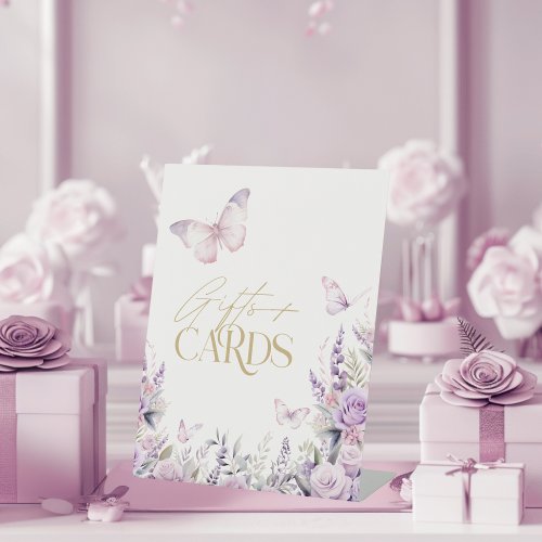 He Gives Me Butterflies Gifts Cards Bridal Shower Pedestal Sign