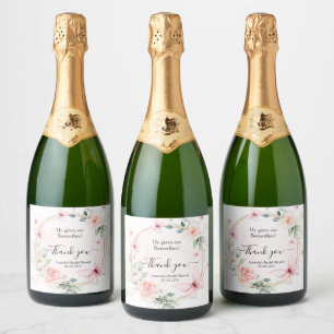 He Gives Me Butterflies Shower Favor Sparkling Wine Label