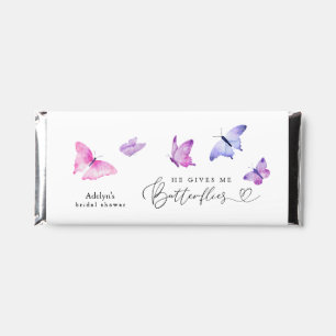 He Gives Me Butterflies Spring Bridal Shower Hershey Bar Favors