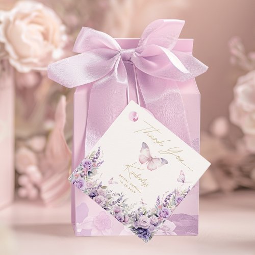 He Gives Me Butterflies Wildflowers Bridal Shower Favor Tags