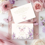 He Gives Me Butterflies Wildflowers Bridal Shower Thank You Card<br><div class="desc">Capture the essence of romance with our Watercolor Purple Butterfly Bridal Shower Thank You Card! Designed to evoke feelings of enchantment and anticipation, this Thank You Card features a stunning watercolor illustration of a beautiful purple butterfly, surrounded by delicate purple lilac watercolor flowers. With the phrase 'He Gives Me Butterflies'...</div>