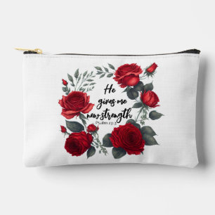 He Gives Me New Strength Accessory Pouch