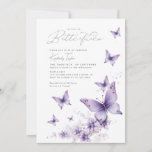 He Gives Me Purple Butterflies Bridal Shower Invitation at Zazzle