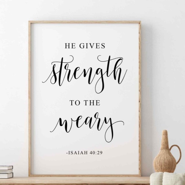 He Gives Strength To The Weary, Isaiah 40:29 Poster (Creator Uploaded)