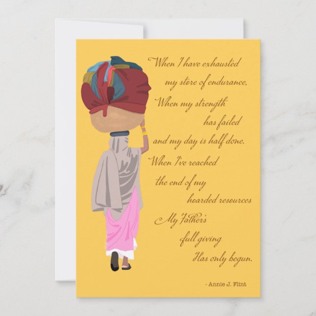 He Giveth More Grace, Christian Card of Hope (Front)