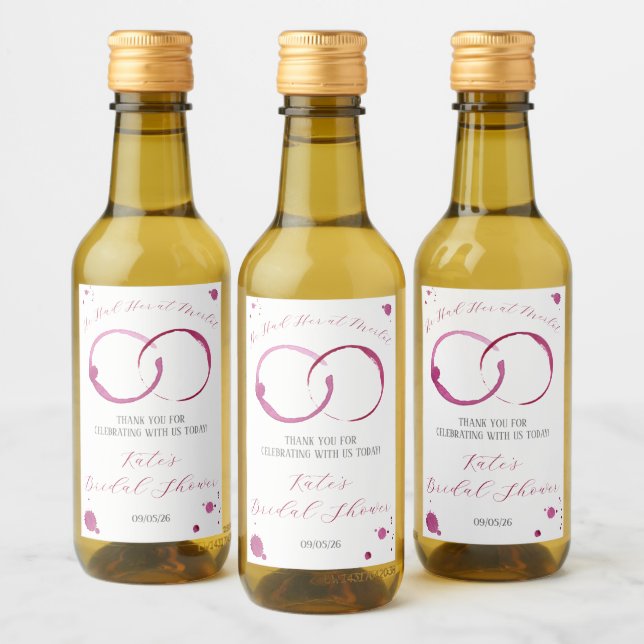 He Had Her at Merlot, Wine, Wine Stains, Shower Wine Label (Bottles)