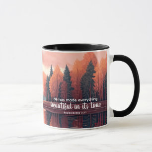 He has made everything beautiful Bible Fall Trees Mug
