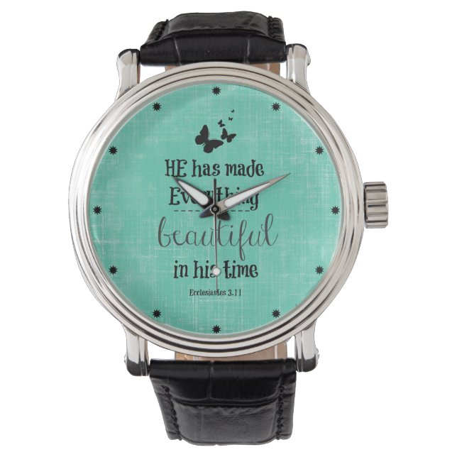 He has made everything beautiful bible verse watch (Front)