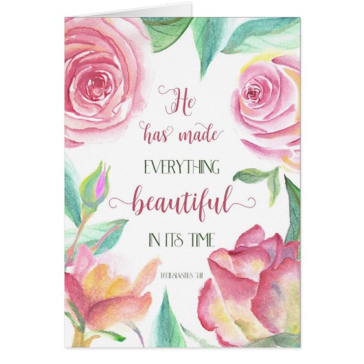 He Has Made Everything Beautiful Ecclesiastes 3:11 Cards (Front)