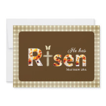He has Risen Bible Verse Cross Religious Easter
