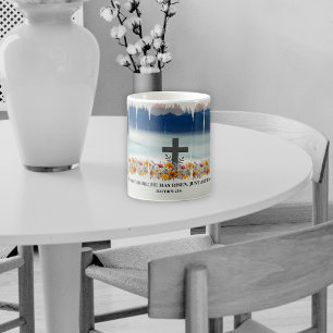 He Has Risen Easter Christian Brushstroke  Coffee Mug