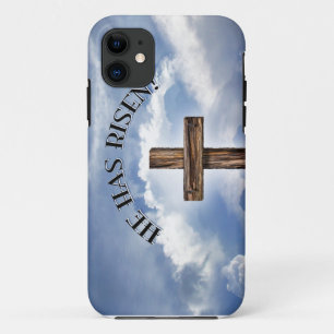 He Has Risen Rugged Cross Sky iPhone 11 Case