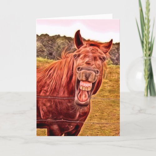 He Haw Youre 50 Horse Happy Birthday Card
