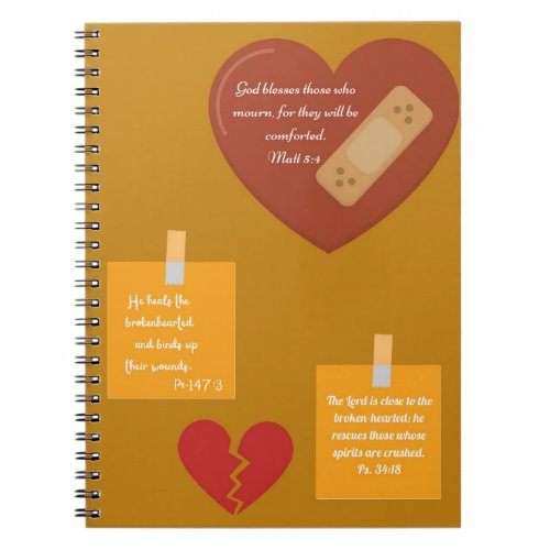 He Heals the broken hearted Notebook