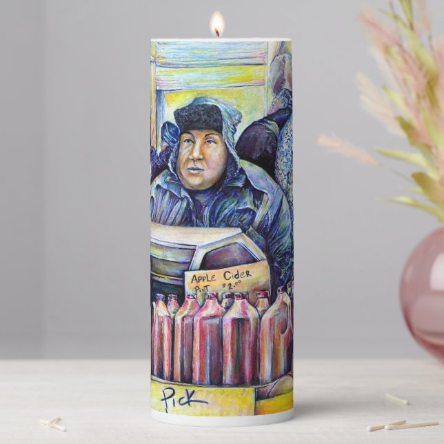 He Heard, What I Saw Pillar Candle (In Situ)