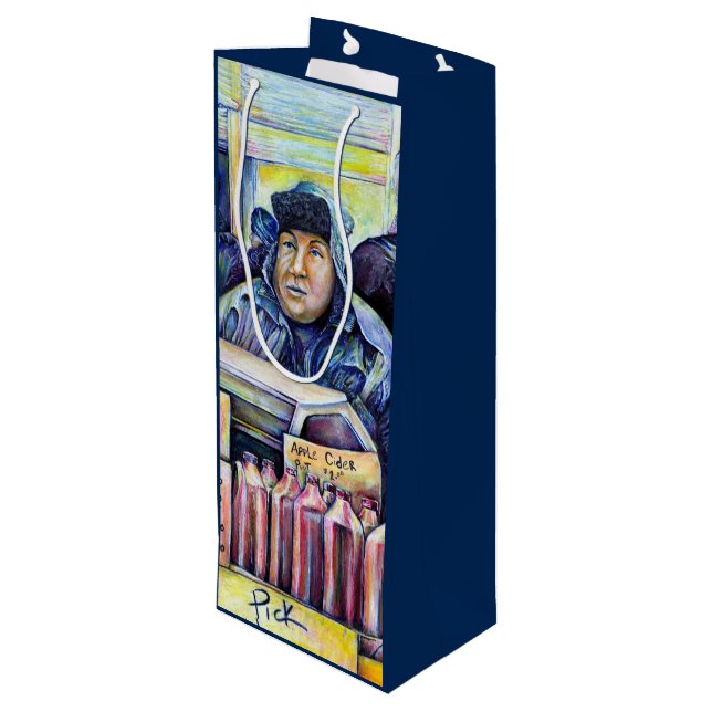 He Heard, What I Saw Wine Gift Bag (Back Angled)