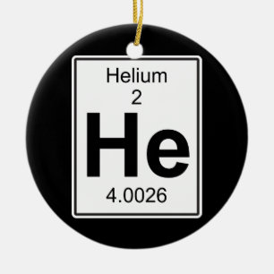 He - Helium Ceramic Ornament