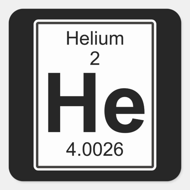 He - Helium Square Sticker (Front)