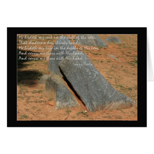 He hideth my soul ...cleft of the rock cards (Front Horizontal)