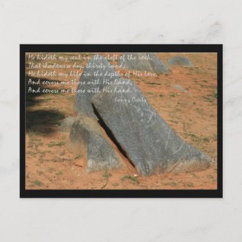 He Hideth My Soul Postcard by dbvisualarts at Zazzle