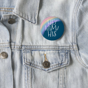 He Him His Pronoun Button