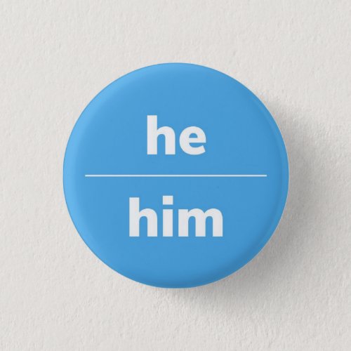 HeHim Pronoun Pin 1 Inch Button