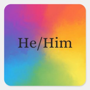 He/Him Pronoun Sticker