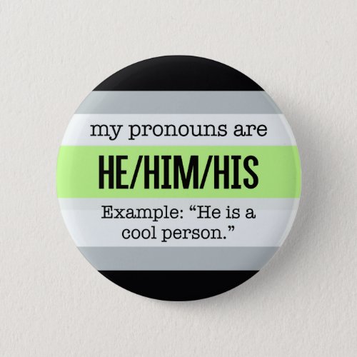 HeHim Pronouns âAgender Flag Button
