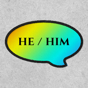 HE HIM PRONOUNS PATCH