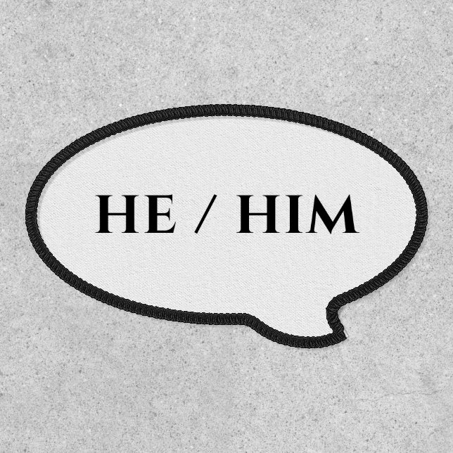 HE HIM PRONOUNS PATCH (Front)