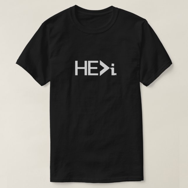 HE>i KNEELING PRAYING - HE Greater Than i WHITE T-Shirt (Design Front)