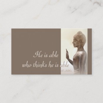 He Is Able...buddha Quote Business Card by Avanda at Zazzle