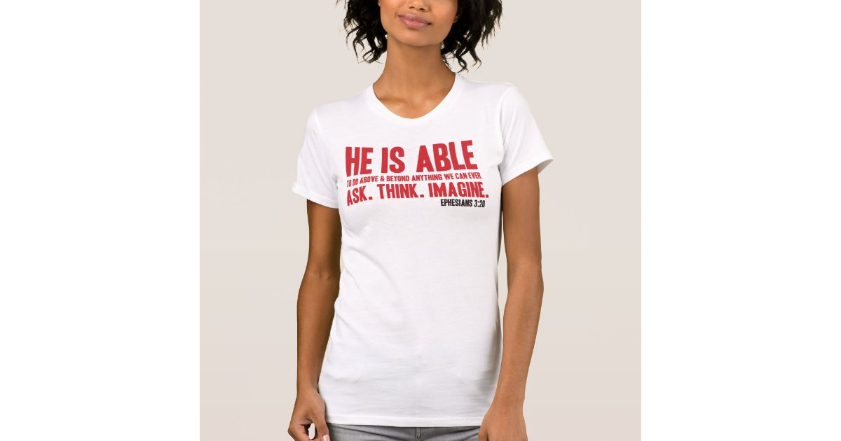 Wallpaper He Is Able Christian Bible T Shirt Red And Black Zazzle Com For Free