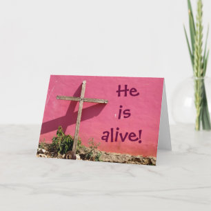 He is alive  blank inside holiday card