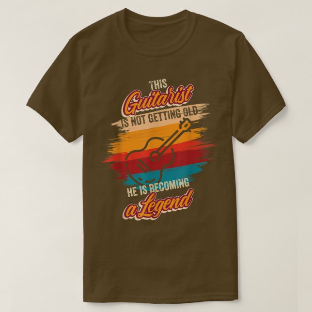 He is becoming a legend Guitar Player Birthday Gui T-Shirt (Design Front)