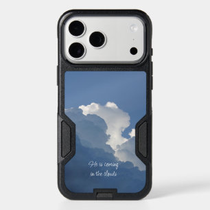 He is Coming in the Clouds Christian Quote iPhone 17 Pro Max Case